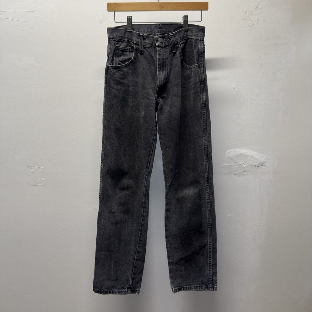 Vintage Rustler Faded Distressed Black Jeans